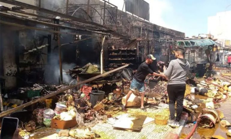 قابس : سوق الحناء بجارة يحترق مجددا