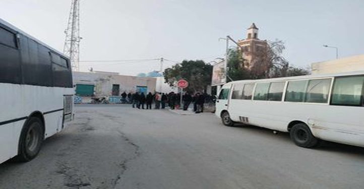 وقفة احتجاجية لعمال و موظفي شركة فسفاط قفصة إقليم المظيلة
