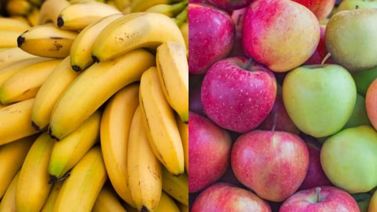 الكشف عن مخازن عشوائية للموز و التفاح